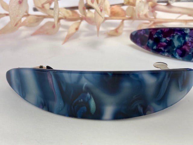 Classic Curved Hair barrettes in premium Acetate