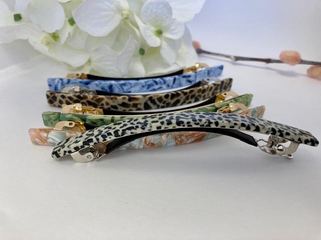 Slim Hair barrettes in premium Acetate