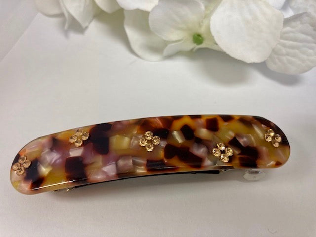 Beautiful Mid size hair barrette with Subtle crystal detail