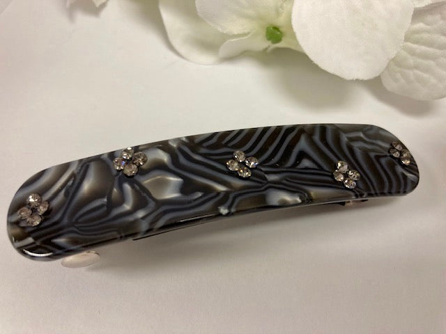 Beautiful Mid size hair barrette with Subtle crystal detail