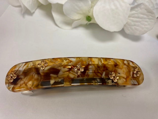 Beautiful Mid size hair barrette with Subtle crystal detail