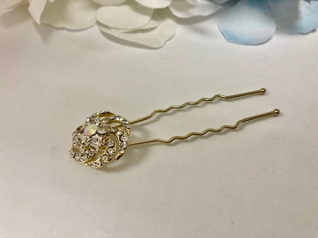 Sparkly Crystal 2 pack hair pins