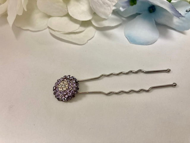 Sparkly Crystal 2 pack hair pins