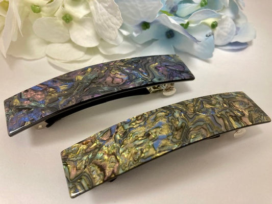 Lovely 2 pack Premium Acetate Mid size Hair barrettes