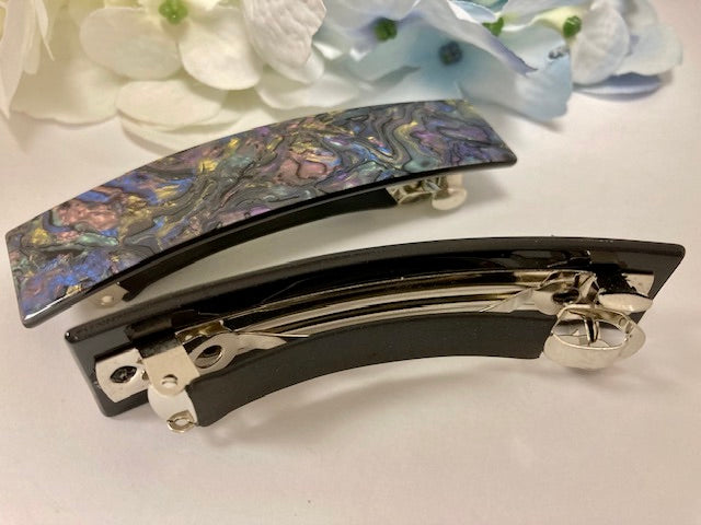 Lovely 2 pack Premium Acetate Mid size Hair barrettes