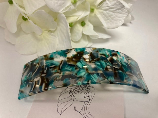 Classic large Curved hair barrette