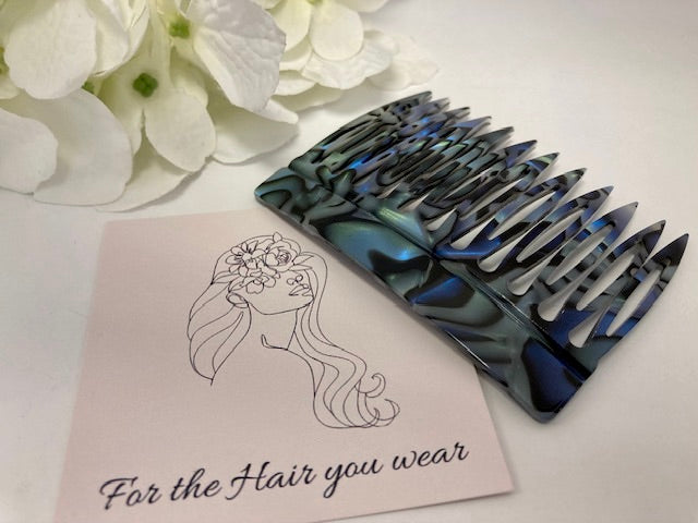 Stunning Hair Side combs in Premium Acetate