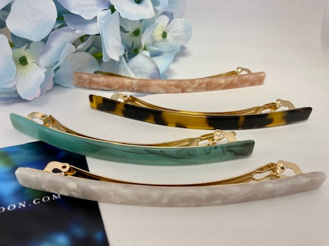 Slim Hair barrettes in premium Acetate