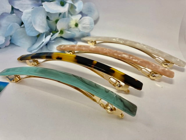 Slim Hair barrettes in premium Acetate