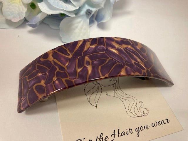 Classic large Curved hair barrette