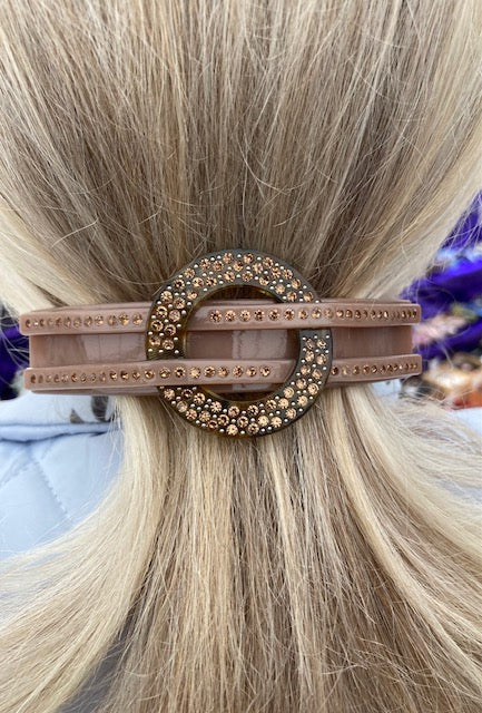 Stunning Encursted Crystal Large size hair barrette for Thick Hair