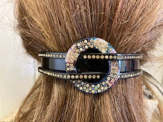 Stunning Encursted Crystal Large size hair barrette for Thick Hair